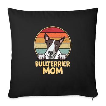 Bull Terrier Chiens cadeaux - Housse de coussin décorative 45 x 45 cm - noir - Devant