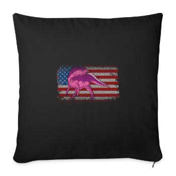 Yinlong Dinosaur Children Dino Gift - Sofa pillowcase 17,3'' x 17,3'' (45 x 45 cm) - black - Front