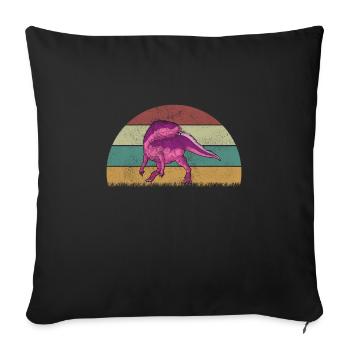 Yinlong Dinosaur Children Dino Gift - Sofa pillowcase 17,3'' x 17,3'' (45 x 45 cm) - black - Front