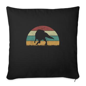 Yinlong Dinosaur Children Dino Gift - Sofa pillowcase 17,3'' x 17,3'' (45 x 45 cm) - black - Front