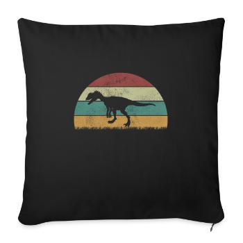 Zupaysaurus Dinosaur Children Dino Gift - Sofa pillowcase 17,3'' x 17,3'' (45 x 45 cm) - black - Front