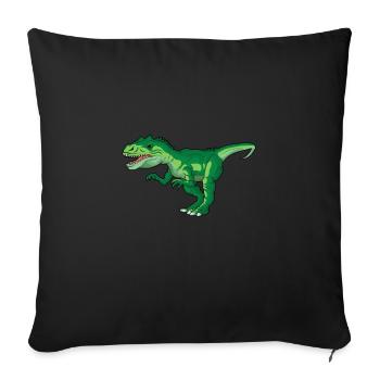 Allosaurus Dinosaur Children Dino Gift - Sofa pillowcase 17,3'' x 17,3'' (45 x 45 cm) - black - Front