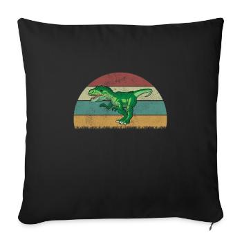 Allosaurus Dinosaur Children Dino Gift - Sofa pillowcase 17,3'' x 17,3'' (45 x 45 cm) - black - Front