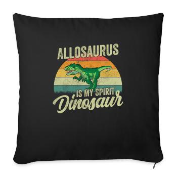 Allosaurus Dinosaur Children Dino Gift - Sofa pillowcase 17,3'' x 17,3'' (45 x 45 cm) - black - Front