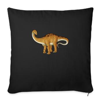 Apatosaurus Dinosaur Children Dino Gift - Sofa pillowcase 17,3'' x 17,3'' (45 x 45 cm) - black - Front