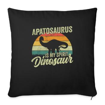 Apatosaurus Dinosaur Children Dino Gift - Sofa pillowcase 17,3'' x 17,3'' (45 x 45 cm) - black - Front