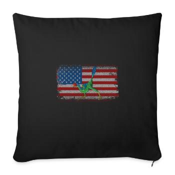 xxx Dinosaur Kids Dino Gift - Sofa pillowcase 17,3'' x 17,3'' (45 x 45 cm) - black - Front