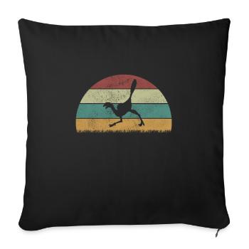 xxx Dinosaur Kids Dino Gift - Sofa pillowcase 17,3'' x 17,3'' (45 x 45 cm) - black - Front