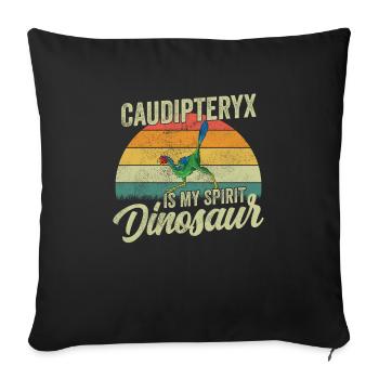 xxx Dinosaur Kids Dino Gift - Sofa pillowcase 17,3'' x 17,3'' (45 x 45 cm) - black - Front