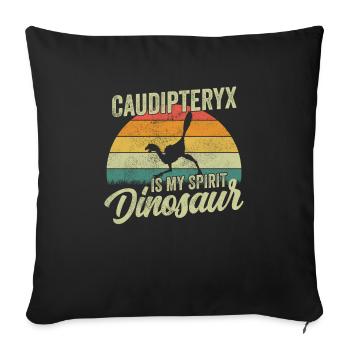 xxx Dinosaur Kids Dino Gift - Sofa pillowcase 17,3'' x 17,3'' (45 x 45 cm) - black - Front