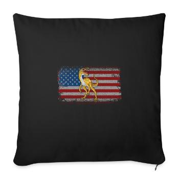 Noasaurus Dinosaur Children Dino Gift - Sofa pillowcase 17,3'' x 17,3'' (45 x 45 cm) - black - Front