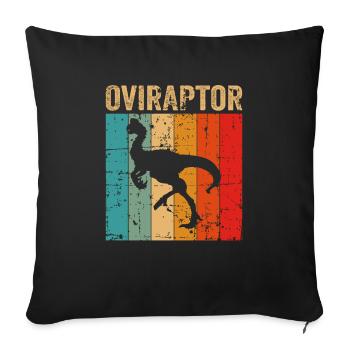 Oviraptor Dinosaur Children Dino Gift - Sofa pillowcase 17,3'' x 17,3'' (45 x 45 cm) - black - Front