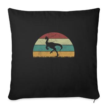 Oviraptor Dinosaur Children Dino Gift - Sofa pillowcase 17,3'' x 17,3'' (45 x 45 cm) - black - Front