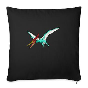 Pteranodon Dinosaur Enfants Dino Cadeau - Housse de coussin décorative 45 x 45 cm - noir - Devant