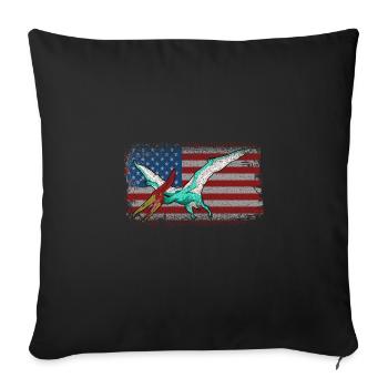 Pteranodon Dinosaur Enfants Dino Cadeau - Housse de coussin décorative 45 x 45 cm - noir - Devant