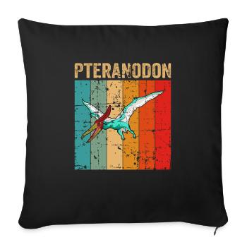 Pteranodon Dinosaurier Kinder Dino Geschenk - Sofakissenbezug 45 x 45 cm - Schwarz - Vorne