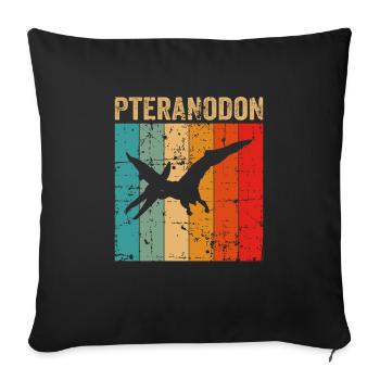 Pteranodon Dinosaur Children Dino Gift - Sofa pillowcase 17,3'' x 17,3'' (45 x 45 cm) - black - Front