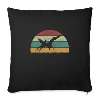 Pteranodon Dinosaur Enfants Dino Cadeau - Housse de coussin décorative 45 x 45 cm - noir - Devant