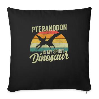 Pteranodon Dinosaur Children Dino Gift - Sofa pillowcase 17,3'' x 17,3'' (45 x 45 cm) - black - Front