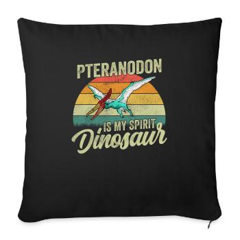 Pteranodon Dinosaur Children Dino Gift - Sofa pillowcase 17,3'' x 17,3'' (45 x 45 cm) - black - Front