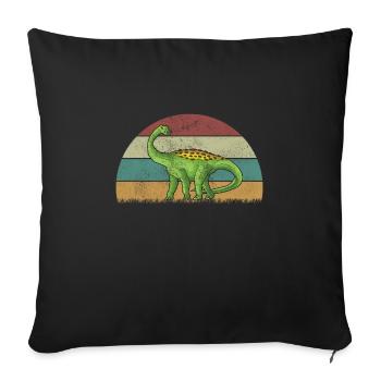 Quaesitosaurusx Dinosaur Children Dino Gift - Sofa pillowcase 17,3'' x 17,3'' (45 x 45 cm) - black - Front
