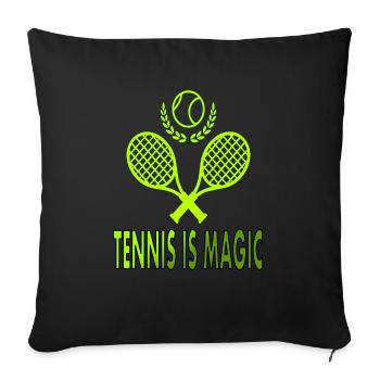 Le tennis est un cadeau magique de jeu de tennis - Housse de coussin décorative 45 x 45 cm - noir - Devant