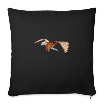 Origami Japanese Art Folding Crane Paper - Sofa pillowcase 17,3'' x 17,3'' (45 x 45 cm) - black - Front