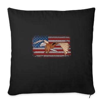 Origami Japanese Art Folding Crane Paper - Sofa pillowcase 17,3'' x 17,3'' (45 x 45 cm) - black - Front