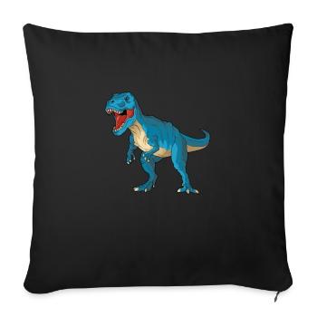 Tyrannosaurus Dinosaur Children Dino Gift - Sofa pillowcase 17,3'' x 17,3'' (45 x 45 cm) - black - Front