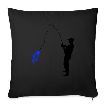Angler - Sofa pillowcase 17,3'' x 17,3'' (45 x 45 cm) - black - Front