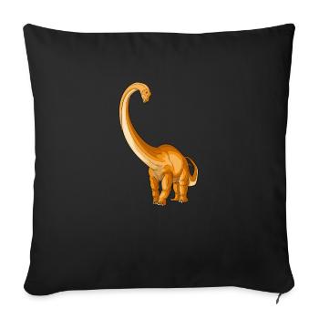 Diplodocus Dinosaur Children Dino Gift - Sofa pillowcase 17,3'' x 17,3'' (45 x 45 cm) - black - Front