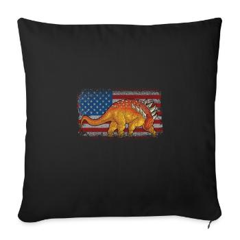 Edmontonia Dinosaur Children Dino Gift - Housse de coussin décorative 45 x 45 cm - noir - Devant