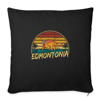 Edmontonia Dinosaur Children Dino Gift - Housse de coussin décorative 45 x 45 cm - noir - Devant