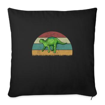 Fukuisaurus Dinosaur Children Dino Gift - Sofa pillowcase 17,3'' x 17,3'' (45 x 45 cm) - black - Front