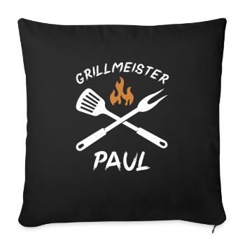 Grillmeister Paul - Sofakissenbezug 45 x 45 cm - Schwarz - Vorne
