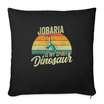 Jobaria Dinosaur Children Dino Gift - Sofa pillowcase 17,3'' x 17,3'' (45 x 45 cm) - black - Front