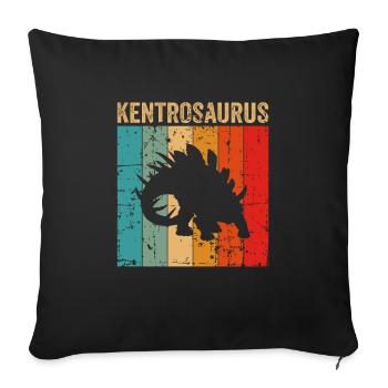 Kentrosaurus Dinosaur Children Dino Gift - Sofa pillowcase 17,3'' x 17,3'' (45 x 45 cm) - black - Front