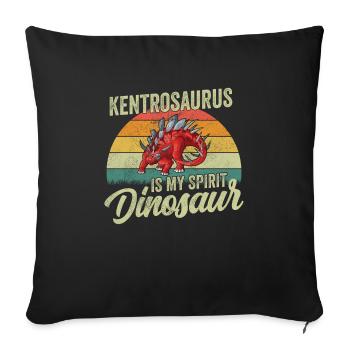 Kentrosaurus Dinosaur Children Dino Gift - Sofa pillowcase 17,3'' x 17,3'' (45 x 45 cm) - black - Front