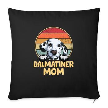 Propriétaire de chien de chien dalmate - Housse de coussin décorative 45 x 45 cm - noir - Devant