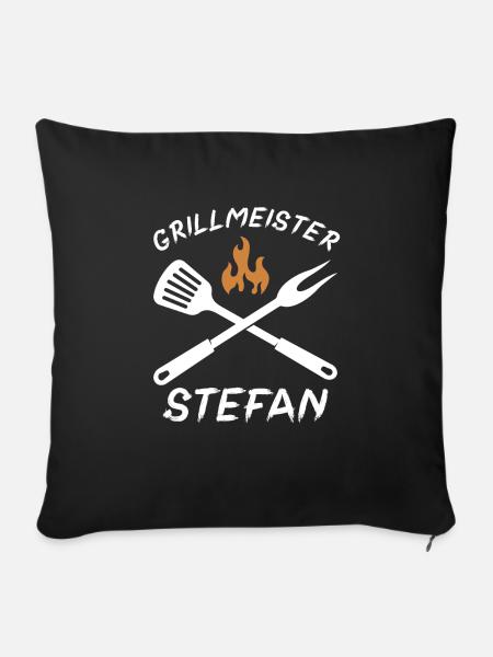 Grillmeister Stefan - Sofakissenbezug 45 x 45 cm - Schwarz