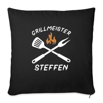 Grillmeister STeffen - Sofakissenbezug 45 x 45 cm - Schwarz - Vorne