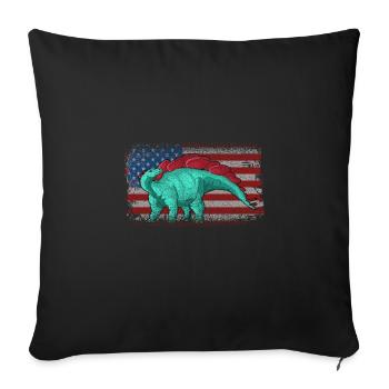 Wuerhosaurus Dinosaur Children Dino Gift - Sofa pillowcase 17,3'' x 17,3'' (45 x 45 cm) - black - Front