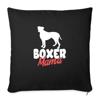 Propriétaire de chien boxeur allemand - Housse de coussin décorative 45 x 45 cm - noir - Devant