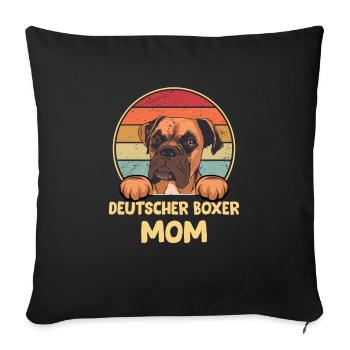 Propriétaire de chien boxeur allemand - Housse de coussin décorative 45 x 45 cm - noir - Devant