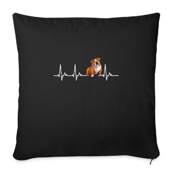 Deutsch Bulldog Dog Dog Propriétaire - Housse de coussin décorative 45 x 45 cm - noir - Devant