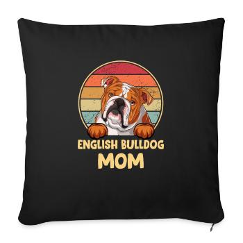 Deutsch Bulldog Dog Dog Propriétaire - Housse de coussin décorative 45 x 45 cm - noir - Devant