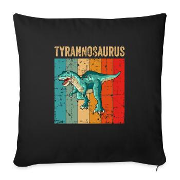 Tyrannosaurus Dinosaur Children Dino Gift - Sofa pillowcase 17,3'' x 17,3'' (45 x 45 cm) - black - Front