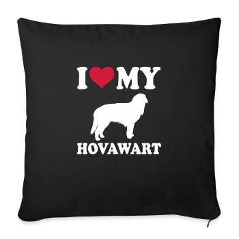 Hovawart Dog Dog Propriétaire de Chien - Housse de coussin décorative 45 x 45 cm - noir - Devant