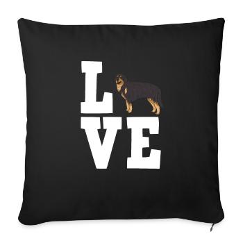 Hovawart Dog Dog Propriétaire de Chien - Housse de coussin décorative 45 x 45 cm - noir - Devant