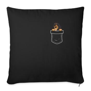 Hovawart Dog Dog Propriétaire de Chien - Housse de coussin décorative 45 x 45 cm - noir - Devant